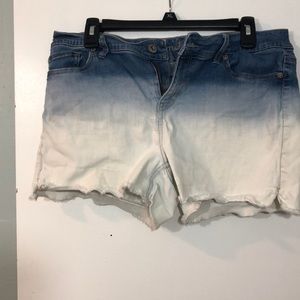 Ombré jean shorts